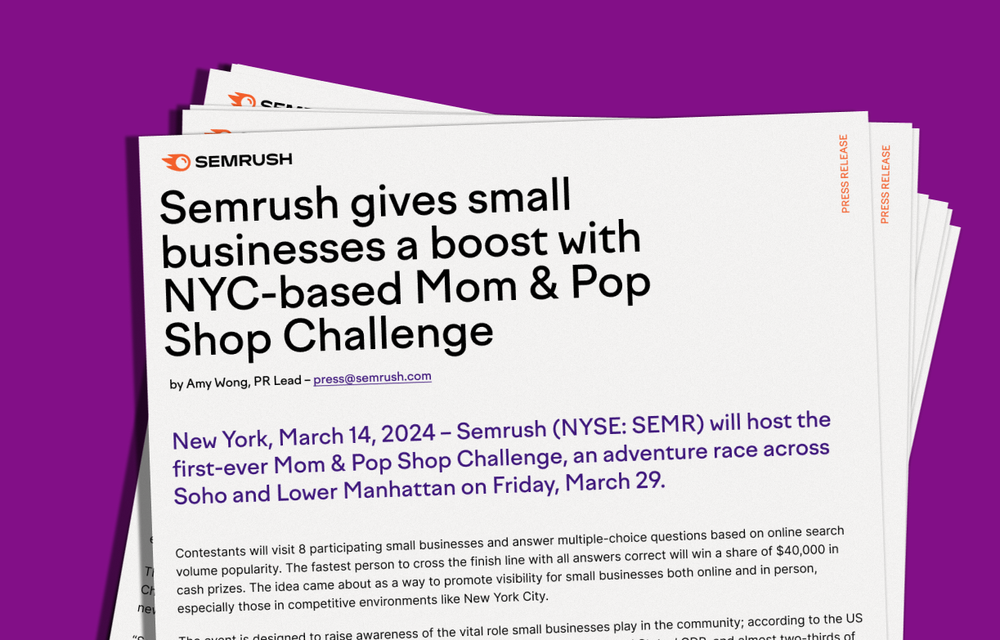 Semrush Academy - Press Release Templates